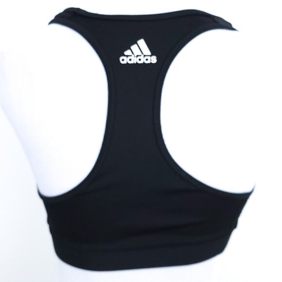 Adidas Climalite Sports Bra Black Medium, Large Spellout Letters - Picture 2 of 6